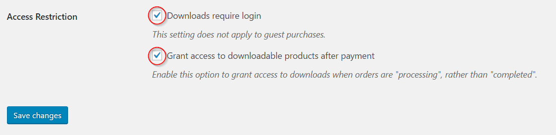 Restricting customer access