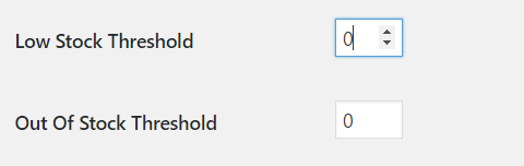 Setting stock threshold