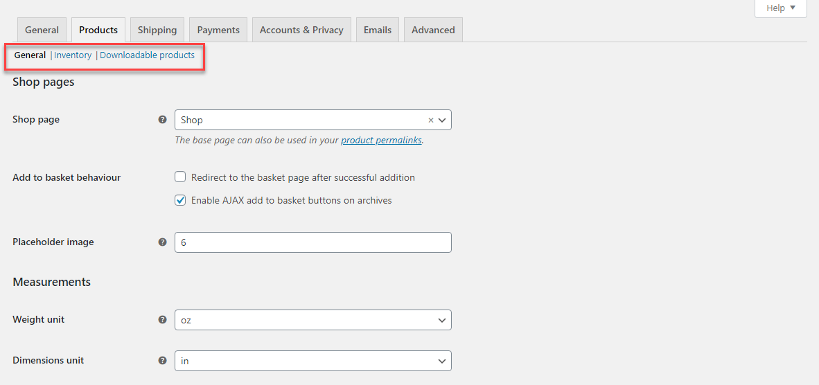 Product Settings - LearnWoo