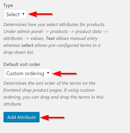 Determining attribute selection