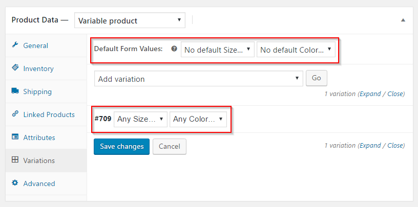 Creating a variation manually