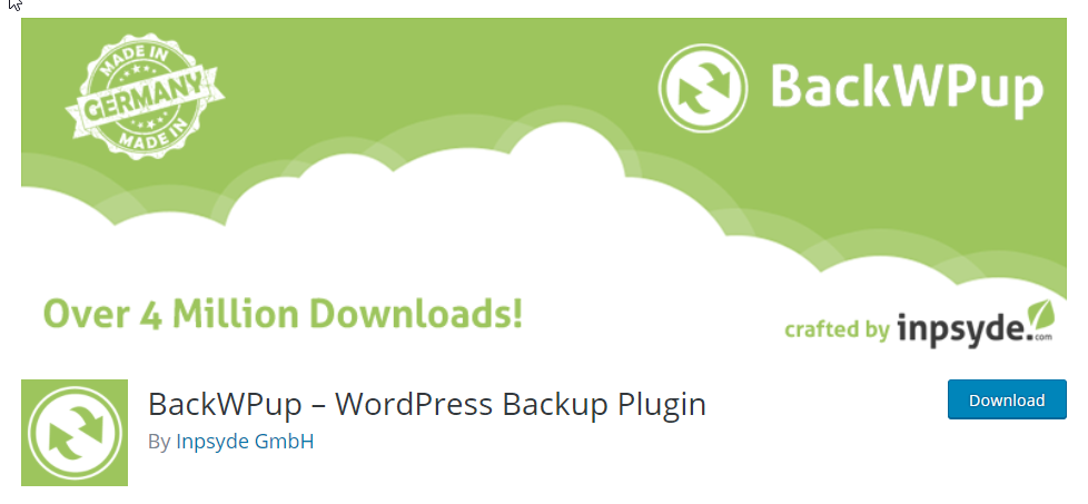 You can back up and restore WordPress installation with the free plugin; pro version offers complete database backup
