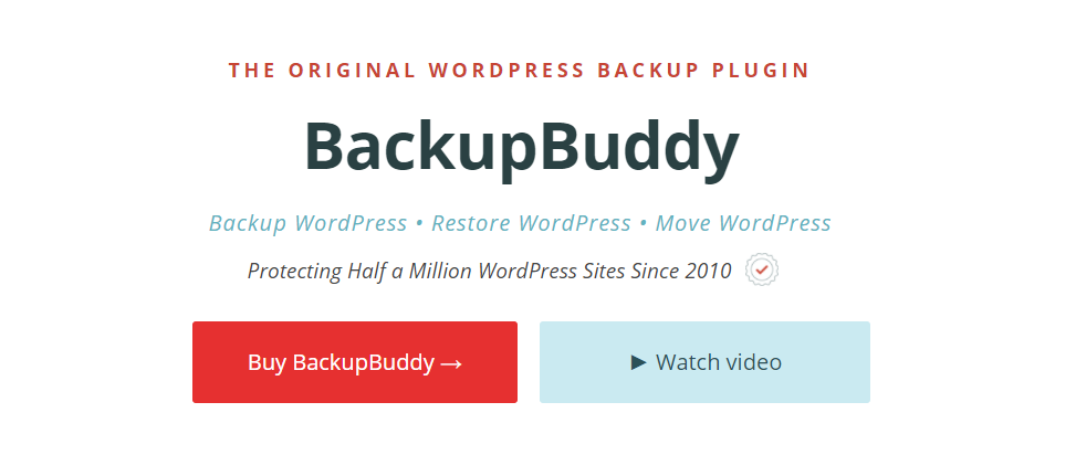 You can backup, restore and move your WordPress site effortlessly using BackupBuddy
