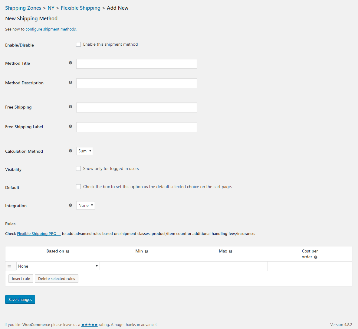 You can create any number of flexible shipping methods using this plugin