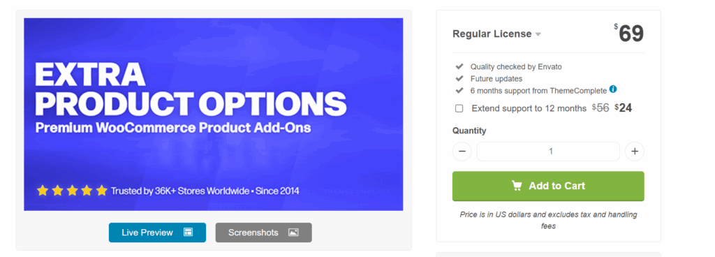 WooCommerce Extra Product Options