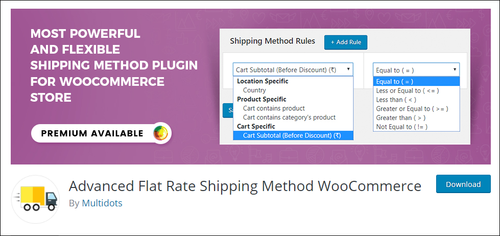 WooCommerce Free Shipping | Advanced Flat Rate Shipping Method WooCommerce