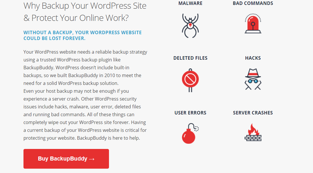 Image depicting the story of BackupBuddy WordPress Backup Plugin