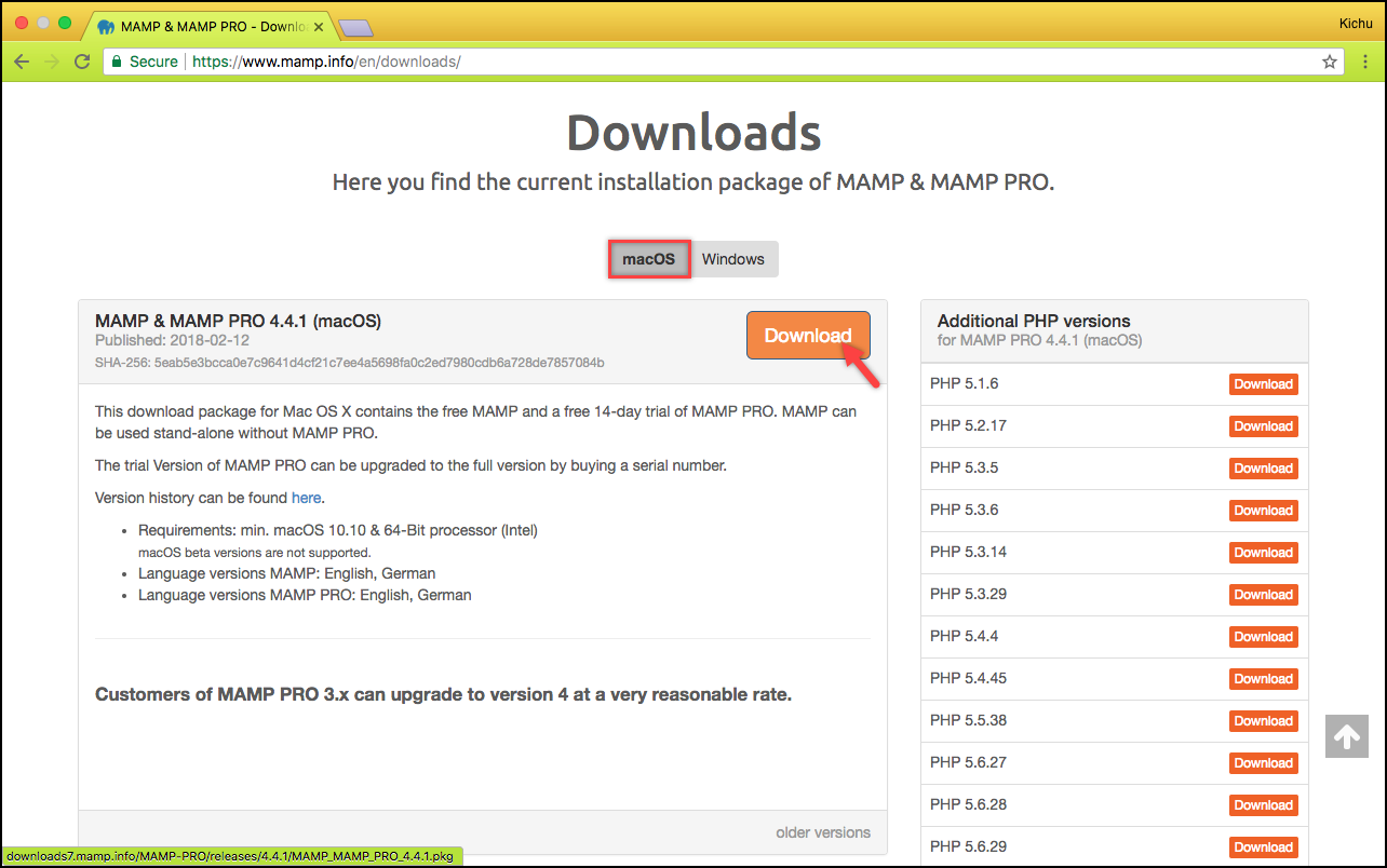 Installing WordPress | Downloading MAMP 