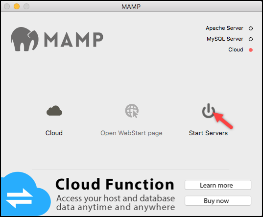 Installing WordPress | Starting Apache & MySQL service in MAMP