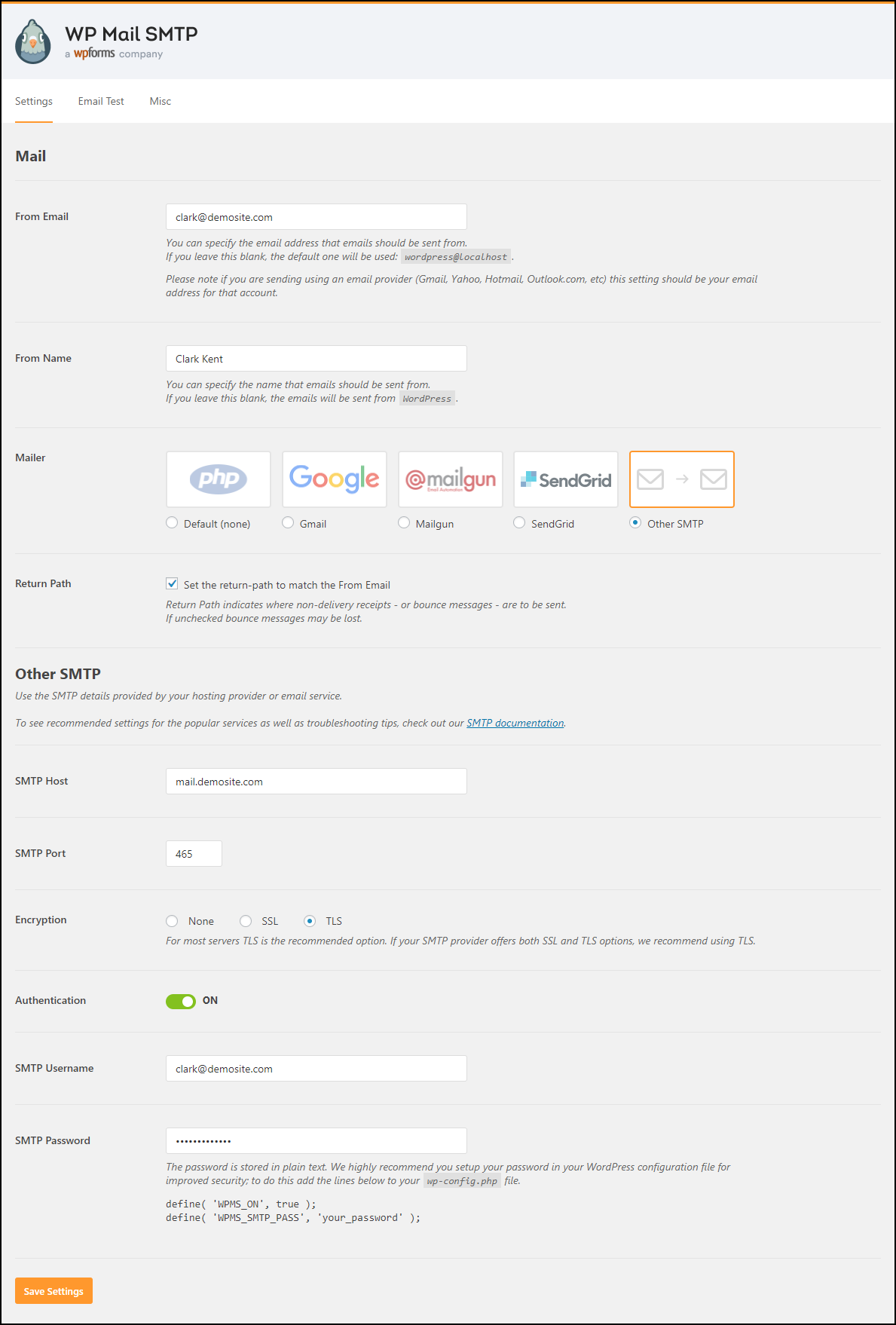 Configure SMTP in WordPress | WP Mail SMTP Plugin Settings