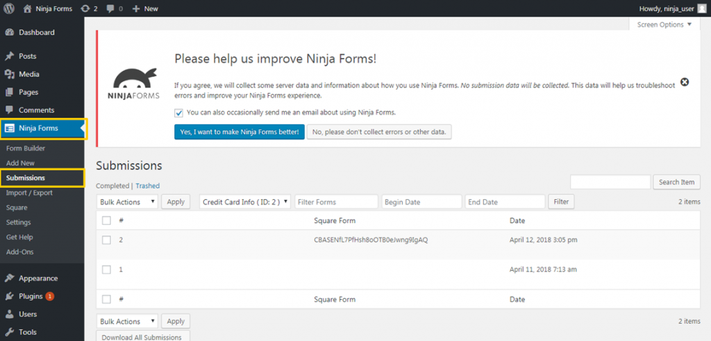 Ninja Forms Square Plugin - Integrate Payment to your Forms - LearnWoo