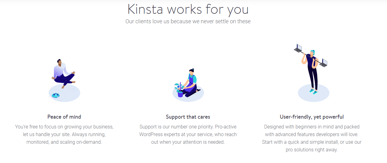 Screenshot of Kinsta, Managed WordPress Hosting service.