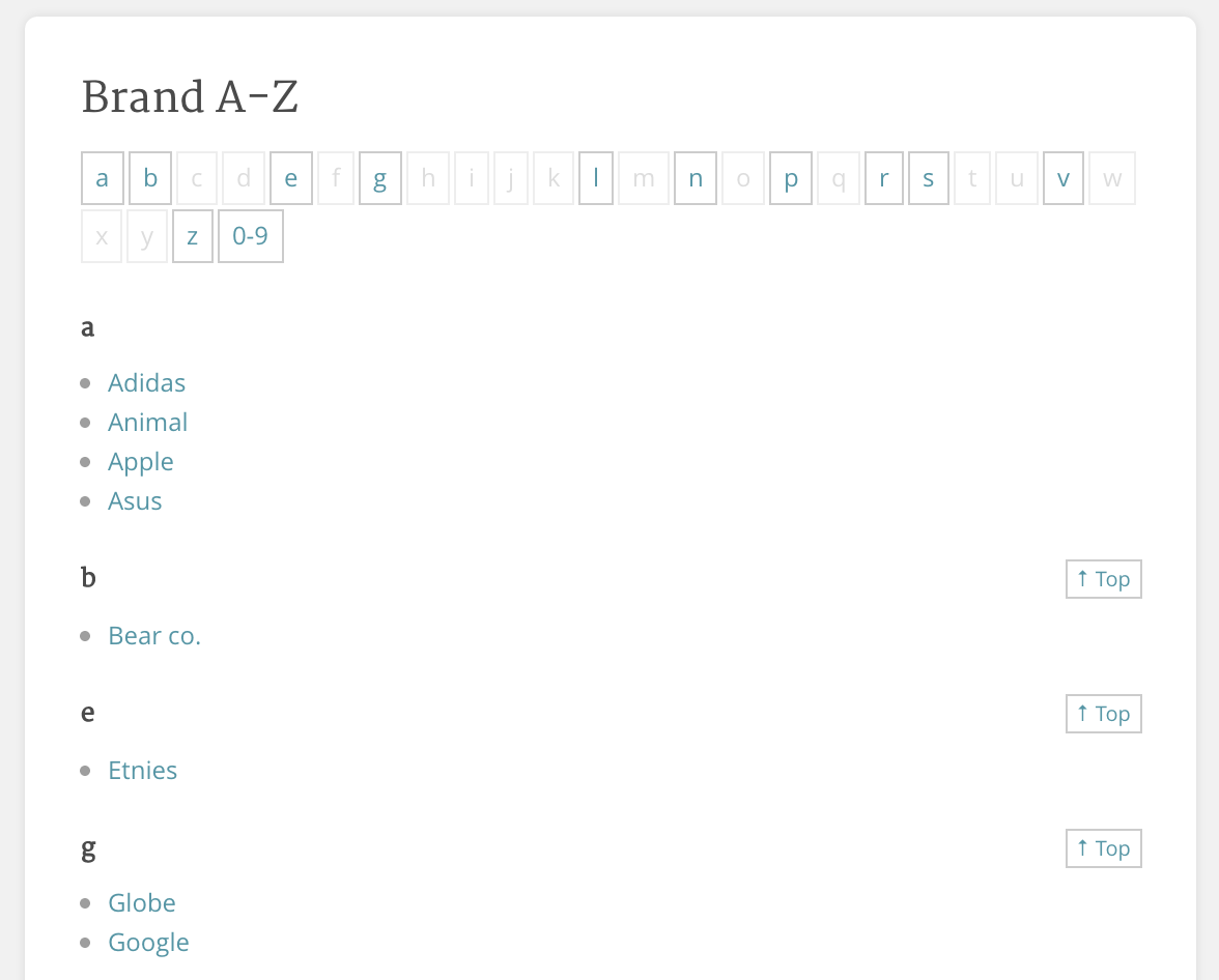 Screenshot of WooCommerce Brands Plugin