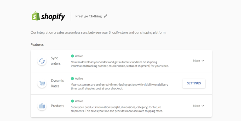 Shopify apps for shipping rates and label printing