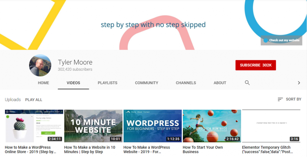 WordPress YouTube channels