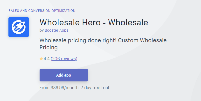 Wholesale pricing apps / Wholesale hero