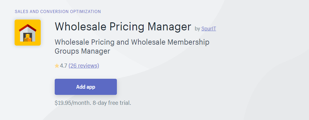 wholesale pricing apps