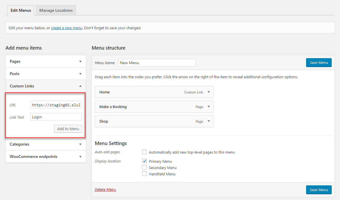 Adding Login to Menu - LearnWoo