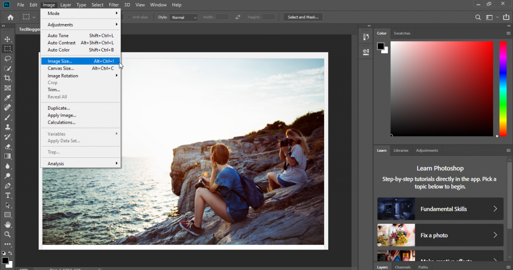 how to resize an image in photoshop without losing quality