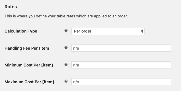 WooCommerce Table rate shipping plugin