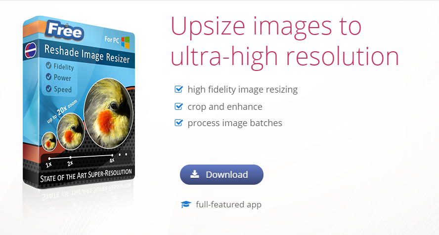 Resize images without losing quality