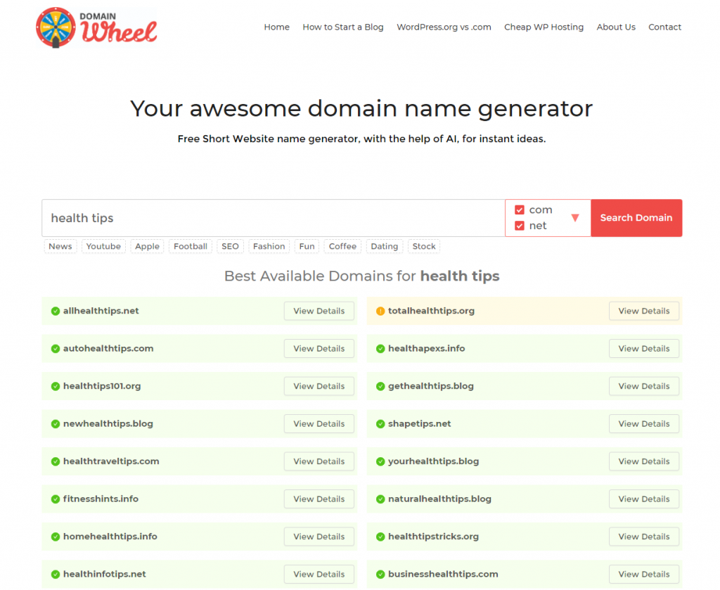 Blog name generators
