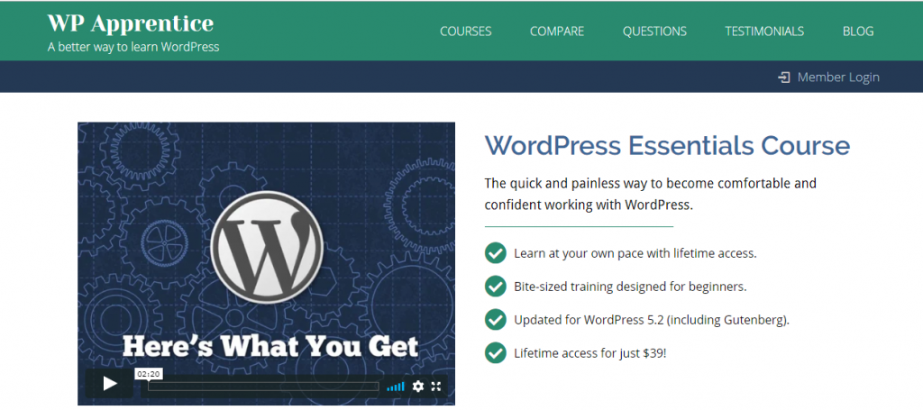 WordPress courses for beginners