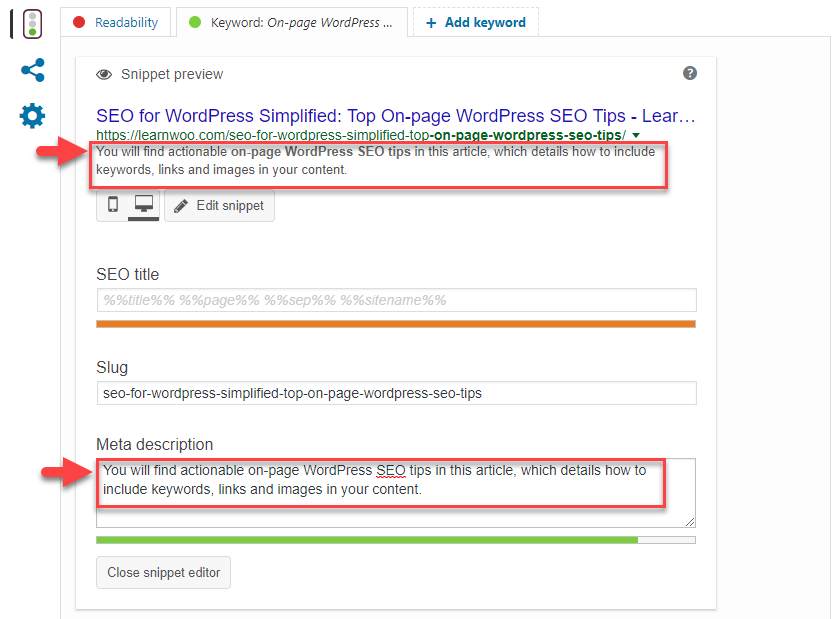 On-page WordPress SEO Tips