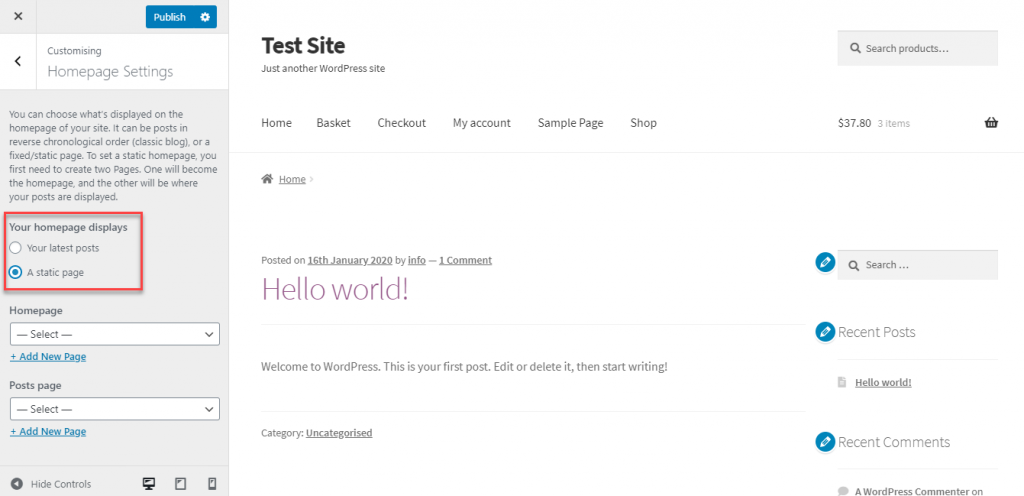 install and set up a WordPress theme