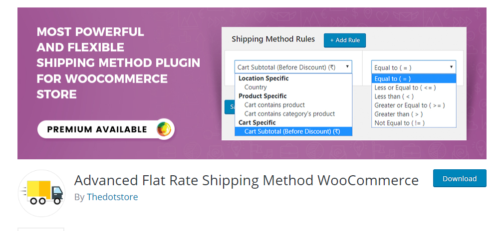 Advanced Flat Rate Shipping Method for WooCommerce