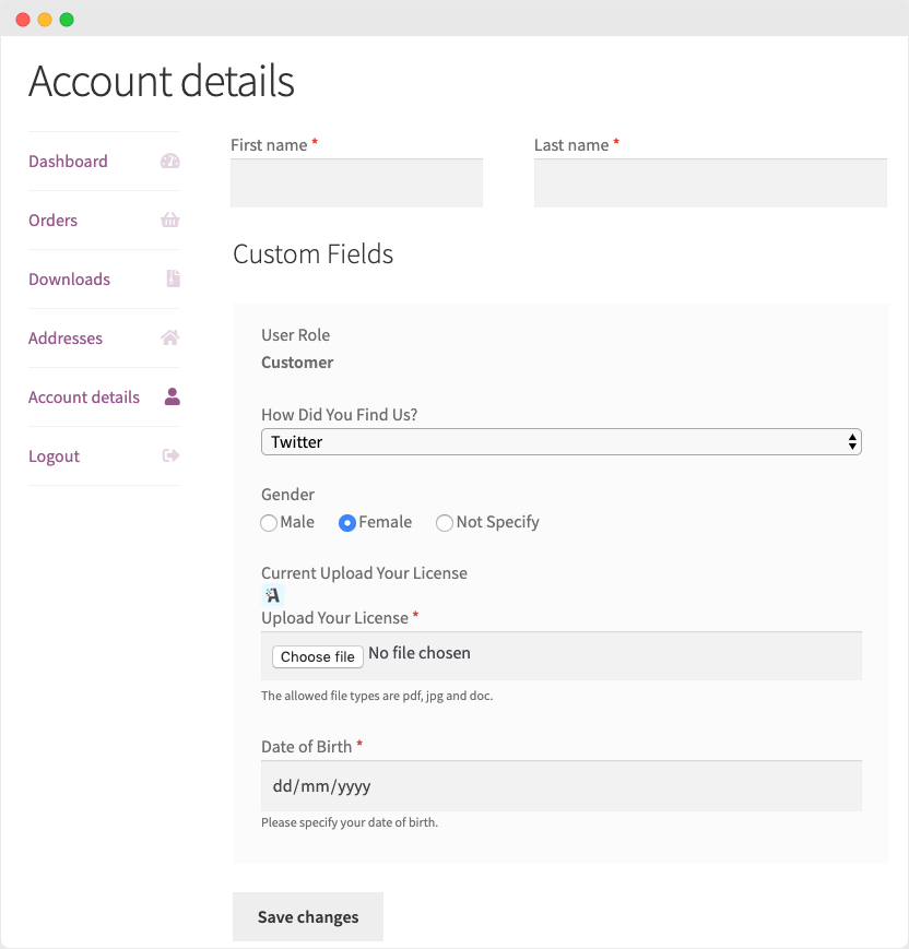 Custom My Account Dashboard Plugins for WooCommerce