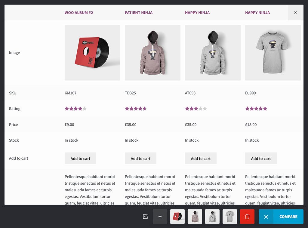 WooCommerce product compare plugins