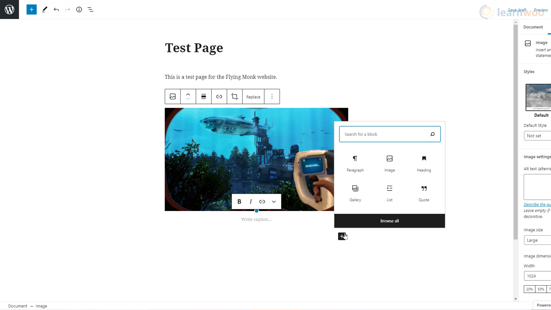 image of wordpress block builder