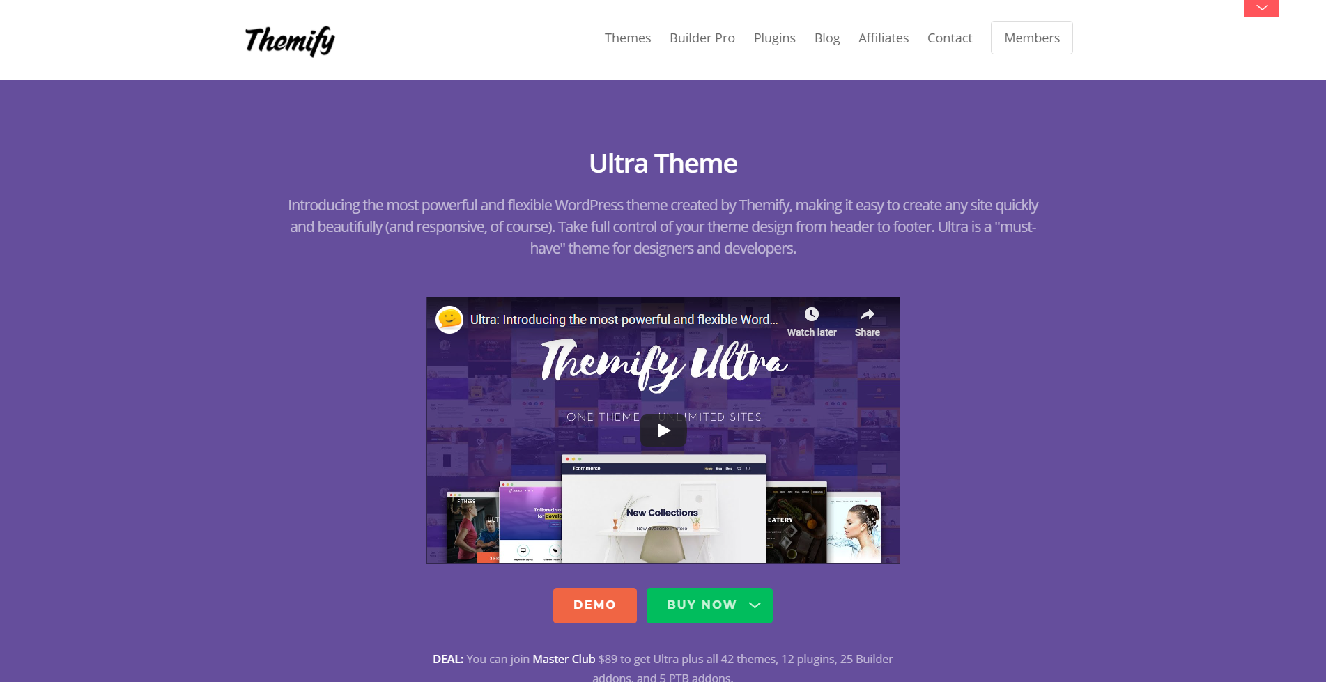Themify Ultra homepage mobile-friendly theme