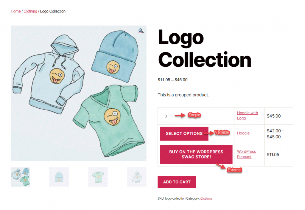 WooCommerce grouped product