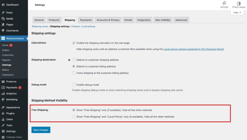 Hiding other shipping documents