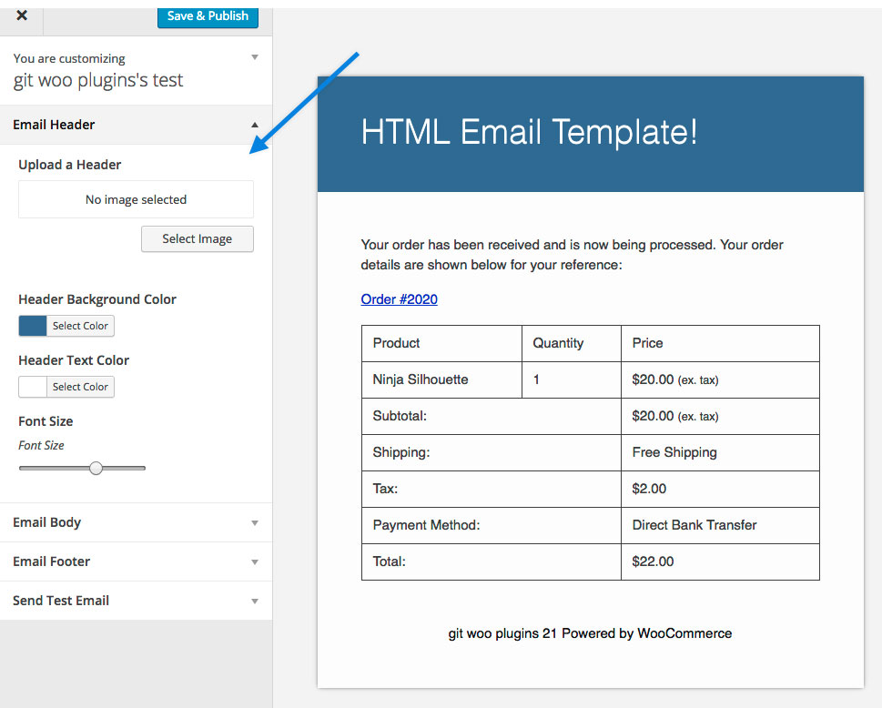 customizing WooCommerce email templates