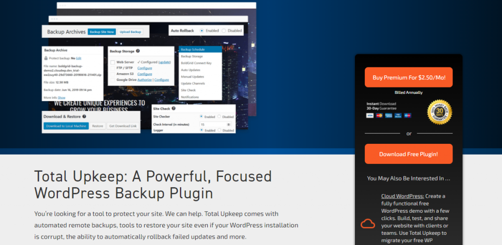 WordPress Backup Plugins