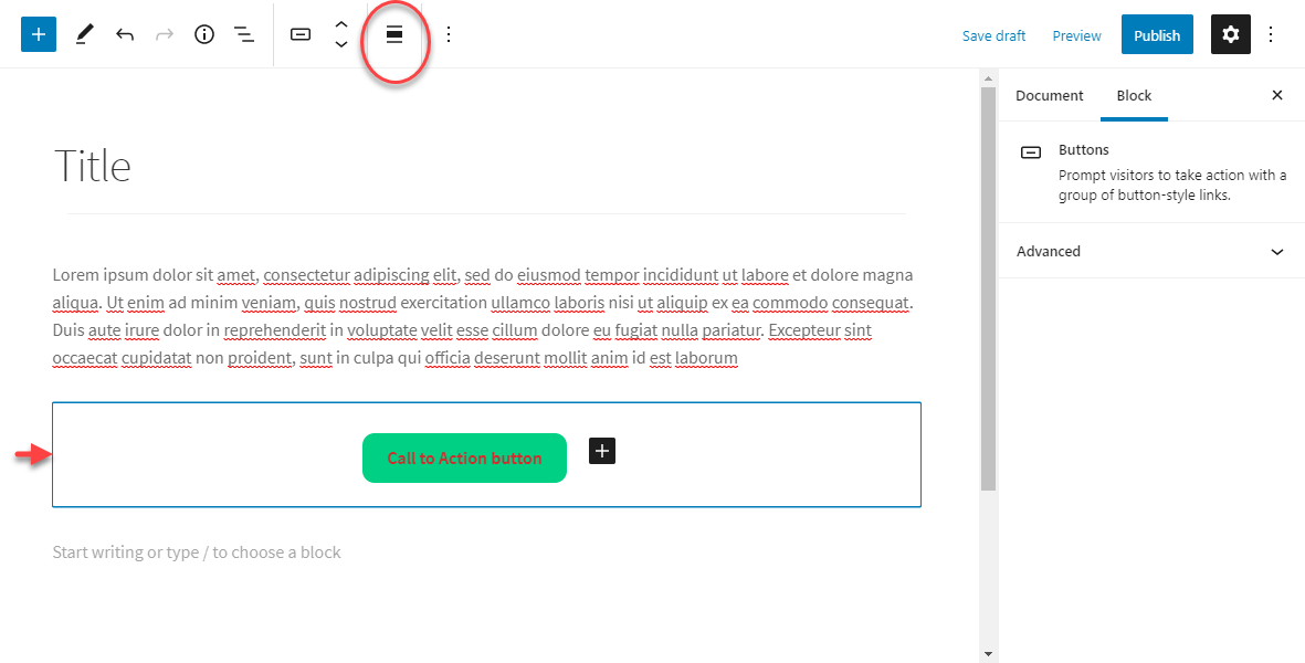 Alignment options for buttons LearnWoo