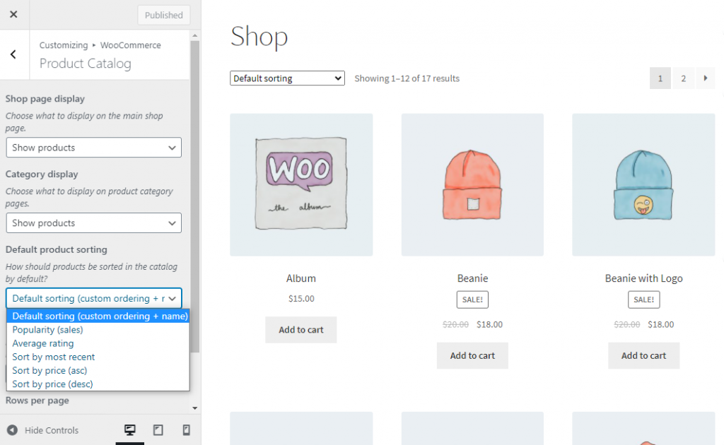 reorder products in WooCommerce