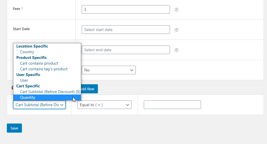 Dynamically Charge Extra Fee