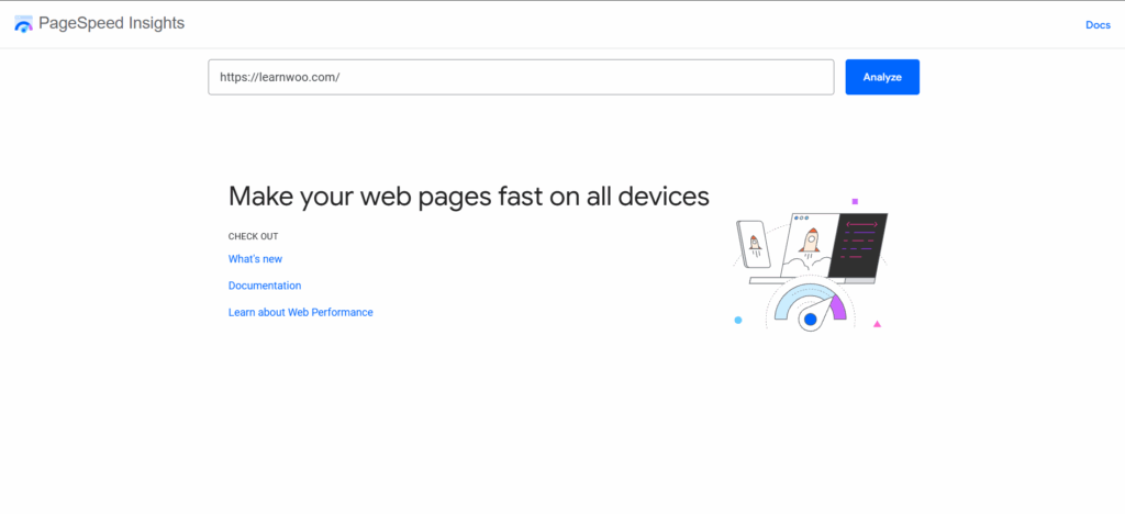 Google PageSpeed Insights Website Speed Test Tools