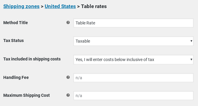 WooCommerce Table Rate Shipping | Add Table Rate Shipping to Specific Shipping Zones