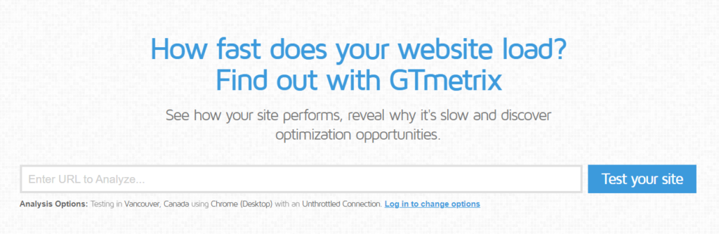 GTmetrix - page speed analysis tool - Silicon Dales