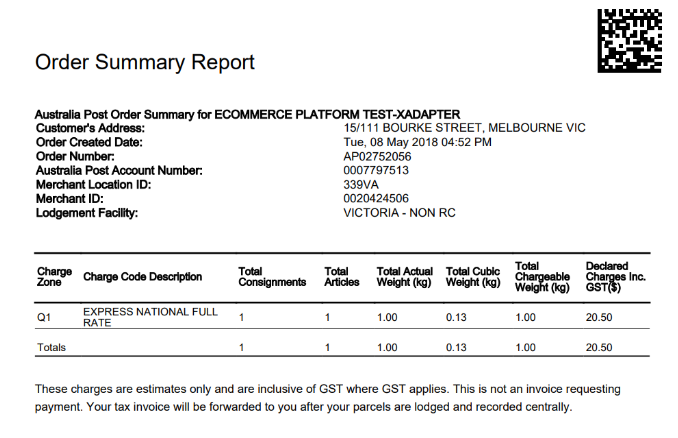 WooCommerce Australia Post Shipping Method Plugin | Generate Shipping Manifest