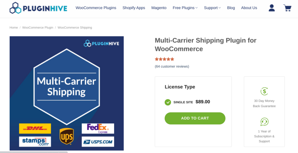 Multi-Carrier Shipping Plugin for WooCommerce PluginHive