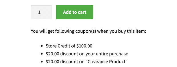 Woocommerce smart coupons | give coupons with products