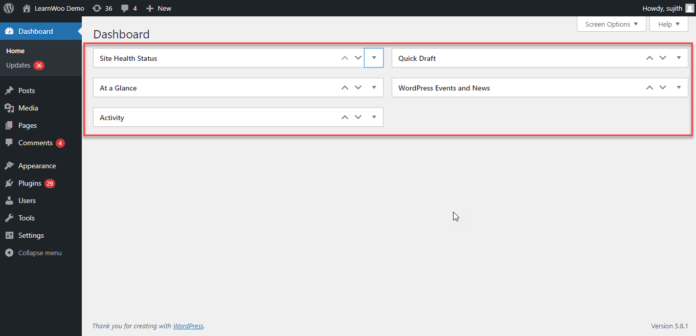 A Detailed Guide on the WordPress Admin Dashboard - LearnWoo