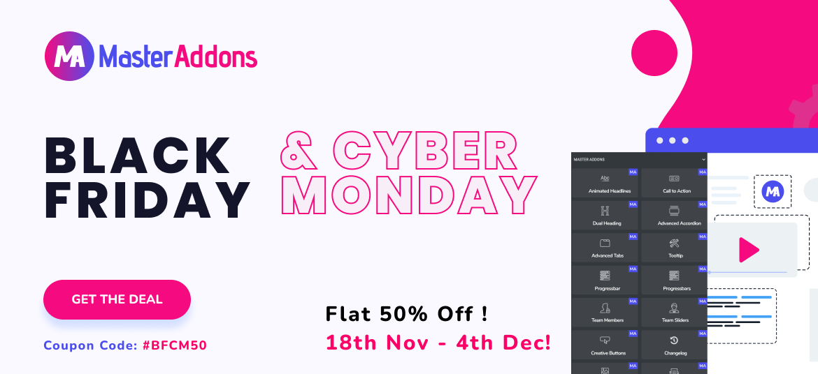 Master Addons Black Friday Deals