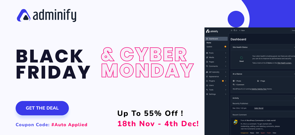 WP Adminify Black Friday Deals